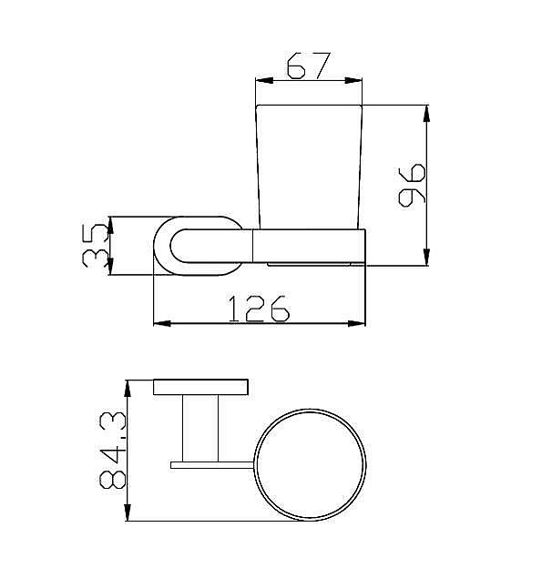 Стакан настенный Rav-Slezak YUKON YUA0201CMATZ купить в интернет-магазине сантехники Sanbest