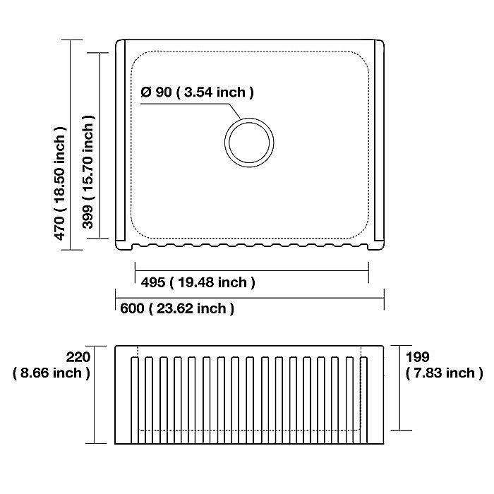 Кухонная мойка Kerasan Hannah Hampshire 546001 купить в интернет-магазине сантехники Sanbest
