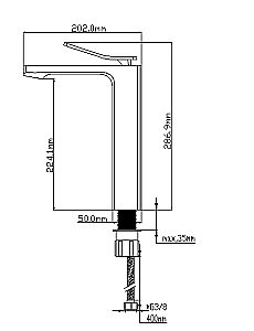Смеситель для раковины NT Bagno NT1801НВ купить в интернет-магазине сантехники Sanbest