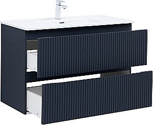 Тумба с раковиной Aquanet Джейн (Flat) 335431/254365 100 маренго для ванной в интернет-магазине Sanbest