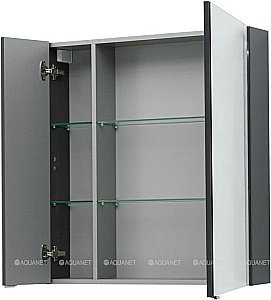 Зеркальный шкаф Aquanet Алвита 80 серый антрацит купить в интернет-магазине сантехники Sanbest