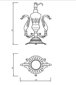 Диспенсер Migliore Luxor 26221 хрусталь/золото купить в интернет-магазине сантехники Sanbest