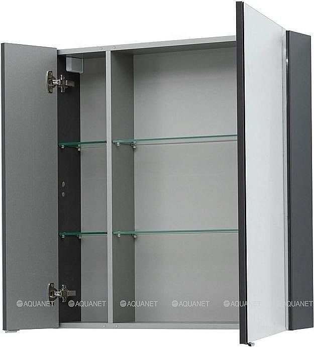 Зеркальный шкаф Aquanet Алвита 80 серый антрацит купить в интернет-магазине сантехники Sanbest