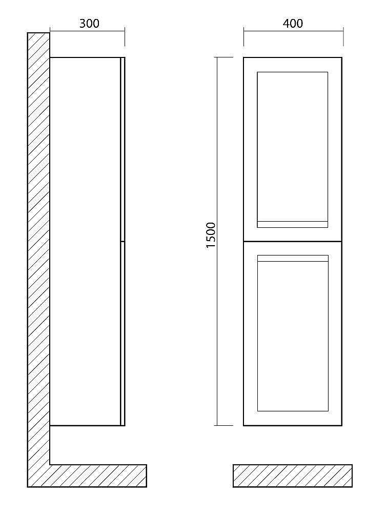 Шкаф подвесной Art&Max PLATINO 40 Bianco Matt для ванной в интернет-магазине сантехники Sanbest