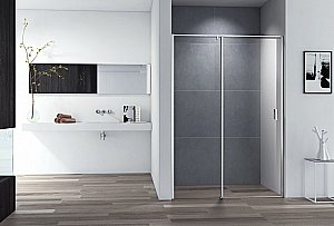 Душевая дверь Cezares URBAN-B-12-100-C-CR 100 стекло прозрачное/профиль хром купить в интернет-магазине Sanbest