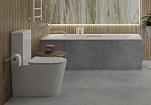 Унитаз-компакт Aquatek Вега AQ2904-00 белый, с крышкой микролифт, с бачком, безободковый купить в интернет-магазине Sanbest