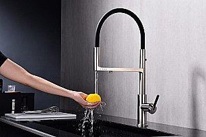 Смеситель для кухни Paulmark Tornado To213402-BS брашированная сталь купить в интернет-магазине сантехники Sanbest