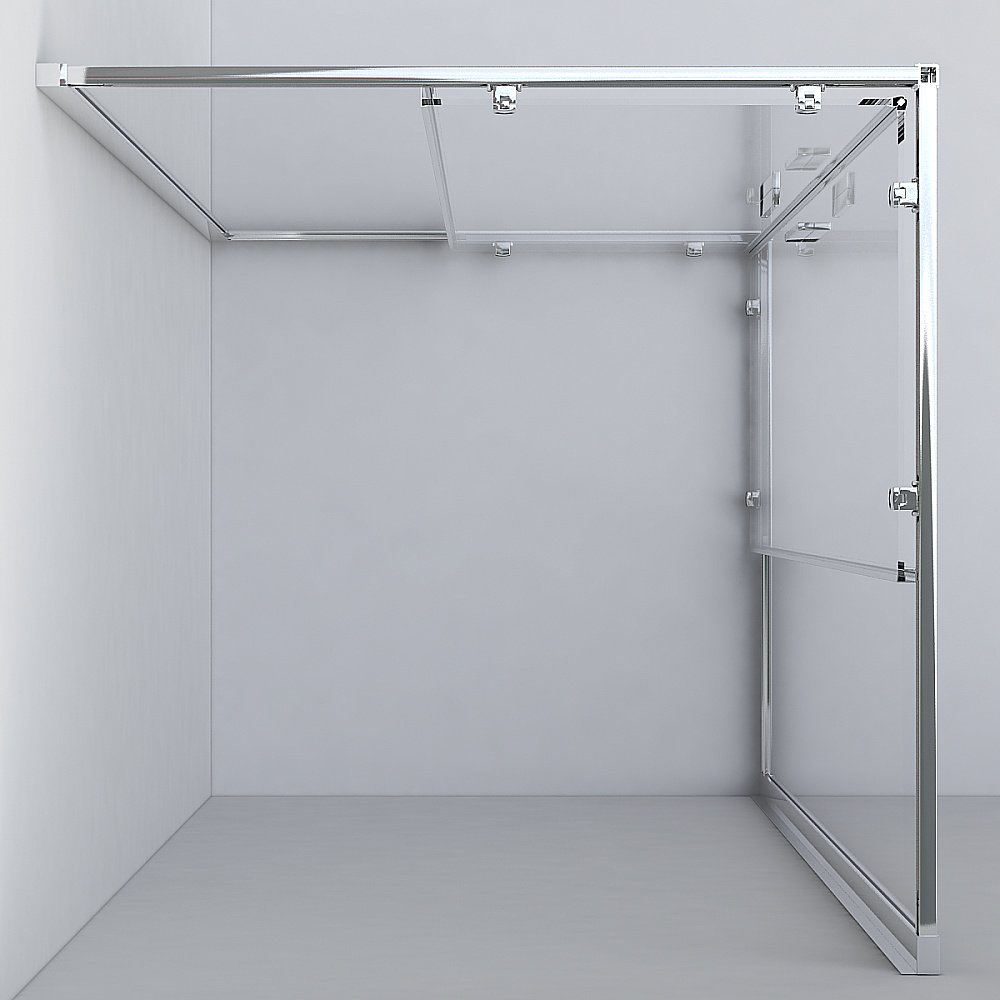 Душевой уголок Vincea GARDA VSS-1G1111CGB 110x110 стекло тонированное/профиль черный купить в интернет-магазине Sanbest