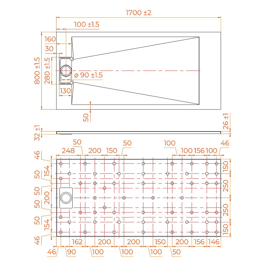 Душевой поддон RGW TUS-W 553702817-01 80x170 белый купить в интернет-магазине Sanbest