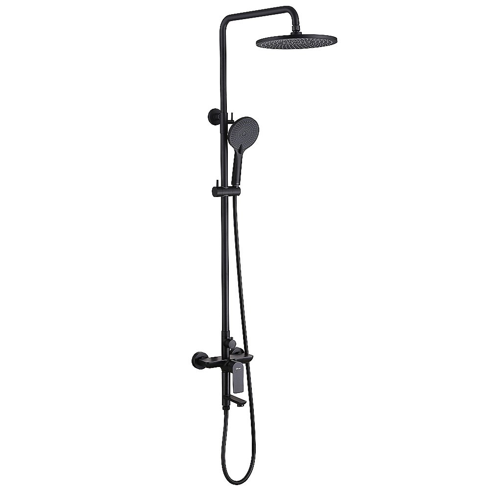 Душевая система ABBER Weiss Kreis AF8016NB черная матовая купить в интернет-магазине сантехники Sanbest