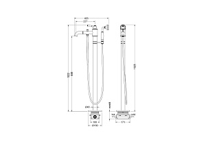 Смеситель для ванны Aquatek Классик AQ1545PG полированное золото купить в интернет-магазине сантехники Sanbest