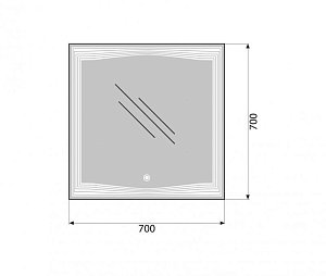 Зеркало BelBagno SPC-LNS-700-700-LED-TCH в ванную от интернет-магазине сантехники Sanbest