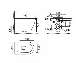 Унитаз подвесной BelBagno Colorato BB062CHR-GR безободковый, серый матовый купить в интернет-магазине Sanbest
