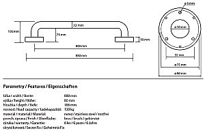 Поручень Bemeta Help program 301100802 купить в интернет-магазине сантехники Sanbest