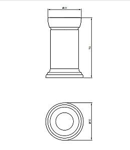 Стакан настольный Migliore Mirella белая керамика/бронза купить в интернет-магазине сантехники Sanbest
