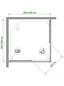 Душевой уголок Royal Bath RB100HPD-C-BL 100х100 матовый купить в интернет-магазине Sanbest
