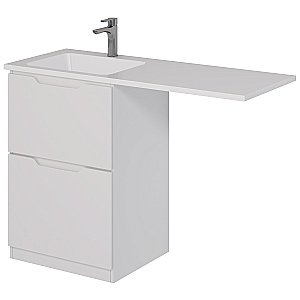 Тумба с  раковиной напольная Dreja BONA 60/120 белый глянец для ванной в интернет-магазине Sanbest