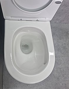 Унитаз напольный CeramaLux TR2176 белый, с бачком, с крышкой микролифт, слив торнадо купить в интернет-магазине Sanbest