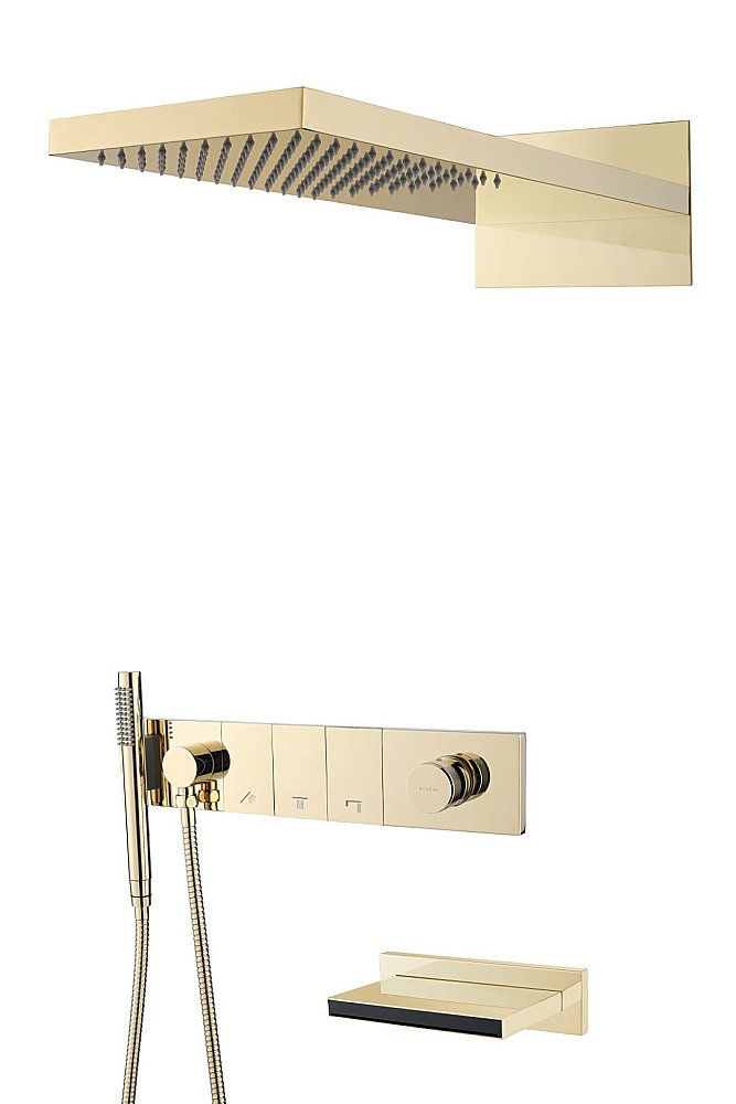 Душевая система Boheme ZODIAC 132-2-MG матовое золото купить в интернет-магазине сантехники Sanbest
