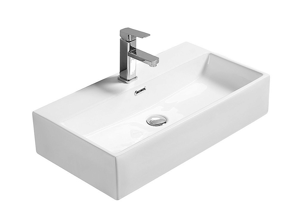 Раковина накладная SantiLine 71,5 SL-1007 белая купить в интернет-магазине Sanbest