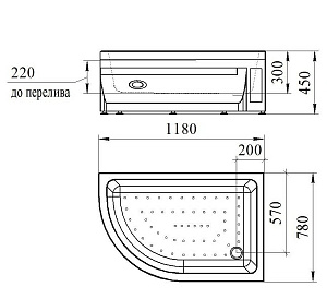 Душевой поддон Радомир к ДУ 120х80 купить в интернет-магазине Sanbest