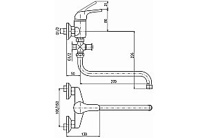 Смеситель для ванны RAV-Slezak SAZAVA SA556.5 хром купить в интернет-магазине сантехники Sanbest