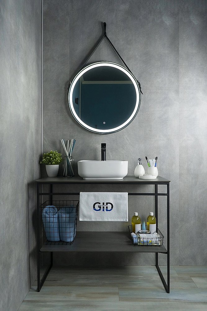 Раковина накладная Gid Geometrico 38,5 N9044 51165 белая купить в интернет-магазине Sanbest