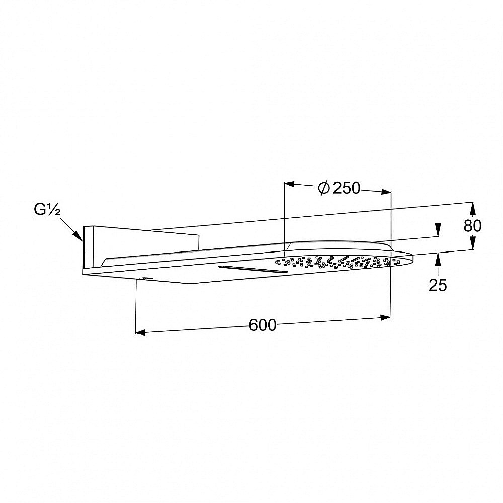 Верхний душ Kludi A-QA 6488087-00 черный купить в интернет-магазине сантехники Sanbest