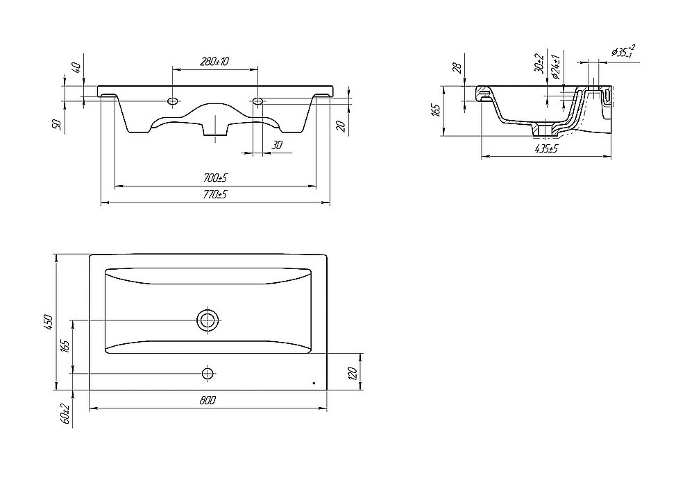 Мебель для ванной Cersanit GRANDE 80 бежевая для ванной в интернет-магазине Sanbest