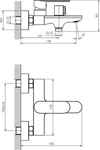 Смеситель для ванны Rush Luson LU1630-44 купить в интернет-магазине сантехники Sanbest