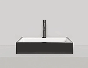 Раковина Salini OTTAVIA 1103201MRH 59,5 из искусственного камня S-Stone, белая матовая, цвет по RAL снаружи купить в интернет-магазине Sanbest