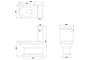 Унитаз Burlington Riviera RIV10 с бачком купить в интернет-магазине Sanbest