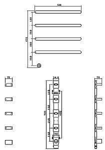 Полотенцесушитель электрический Vincea VTD-2H2CH хром, таймер купить в интернет-магазине сантехники Sanbest