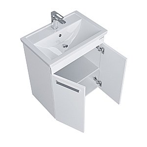 Тумба с раковиной Grossman НЕО-70 с дверцами белая для ванной в интернет-магазине Sanbest