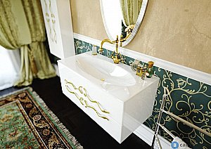 Тумба с раковиной Aqwella Due amanti 120 DUE0112 белая для ванной в интернет-магазине Sanbest