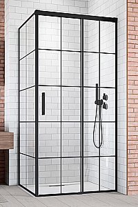 Душевой уголок Radaway Idea Black KDJ Factory 150х90 R стекло прозрачное/профиль черный матовый купить в интернет-магазине Sanbest