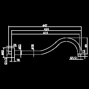 Держатель верхнего душа Elghansa ClassicLine CR-06-Gold золото купить в интернет-магазине сантехники Sanbest