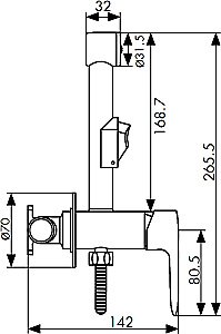 Гигиенический душ Kaiser Estilo 62188 хром купить в интернет-магазине сантехники Sanbest