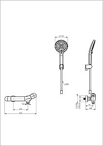 Смеситель для душа с термостатом WONZON & WOGHAND T-1000, Хром (WW-B2057-A-CR) купить в интернет-магазине сантехники Sanbest