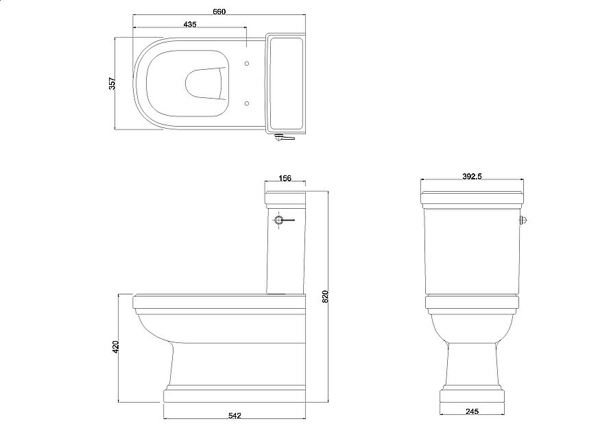 Унитаз Burlington Riviera RIV10 с бачком купить в интернет-магазине Sanbest