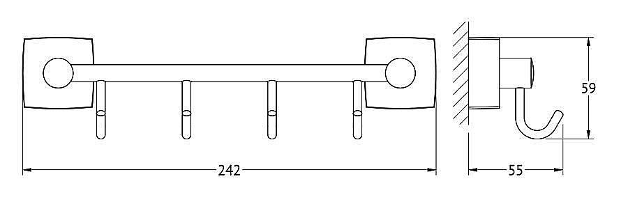Крючок FBS Esperado 25 ESP 025 купить в интернет-магазине сантехники Sanbest