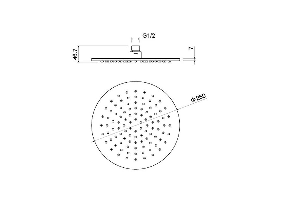 Верхний душ Aquatek AQ2077MB черный матовый купить в интернет-магазине сантехники Sanbest