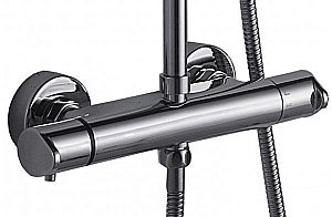 Душевая система Bravat WATERFALL F939114C-A2-RUS черная купить в интернет-магазине сантехники Sanbest