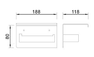 Держатель туалетной бумаги с полкой Orans P-7205 купить в интернет-магазине сантехники Sanbest