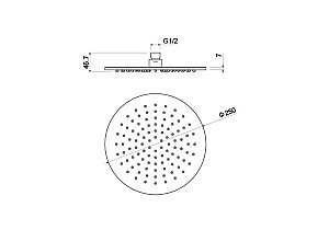 Верхний душ Aquatek AQ2077MB черный матовый купить в интернет-магазине сантехники Sanbest
