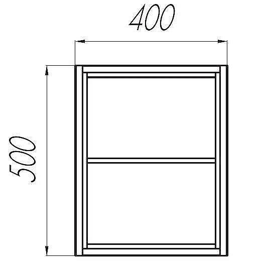 Подвесной шкаф Акватон Брук 40х50 открытый дуб латте для ванной в интернет-магазине сантехники Sanbest