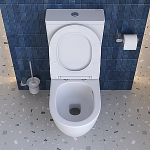 Унитаз-компакт напольный BelBagno Sfera-Tor BB2141CP-TOR/SC+BB2141T белый, безободковый, с крышкой микролифт, с бачком, слив-торнадо купить в интернет-магазине Sanbest