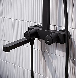 Душевая система Iddis Slide SLIBLBTi06 черный матовый купить в интернет-магазине сантехники Sanbest