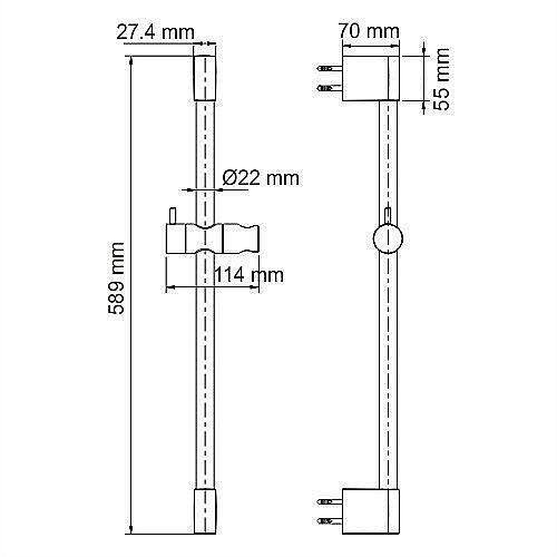 Душевая штанга WasserKRAFT A190 купить в интернет-магазине сантехники Sanbest