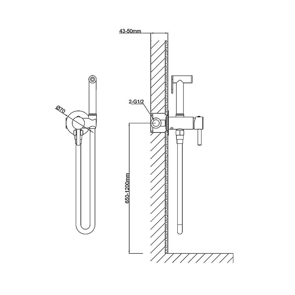Гигиенический душ Vincea VHFW-101GM вороненая сталь купить в интернет-магазине сантехники Sanbest